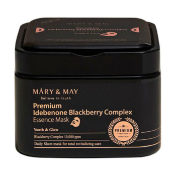 Mary & May – Premium Idebenon Blackberry Complex Essence Mask 20 stk k beauty