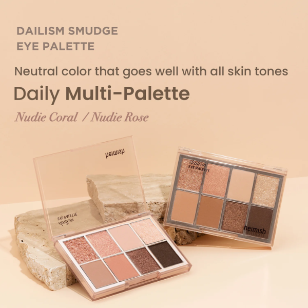 Heimish – Dailism Smudge Eye Palette Nudie Coral k beauty